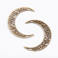 Filigree Crescent Moon Metal Charms in Eight Color Finishes view 4
