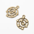Spiral Star Charm in Multiple Metal Finishes for Jewelry Making view 4