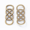Infinity Knot Link Connector in Three Metal Finishes view 4