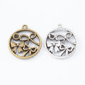 Round Glasses and Bow Charms in Two Antique Finishes view 4