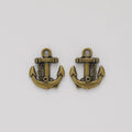 Nautical Anchor Charm in Four Vintage Metal Finishes view 4