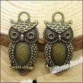 Owl Oval Bezel Tray Connector in Two Antique Finishes view 4