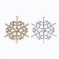 Vintage Snowflake Charm in 2 Finishes for DIY Jewelry Making view 4