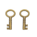Round Bow Skeleton Key Metal Charm Pendant in 2 Finishes for DIY Jewelry view 4