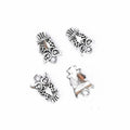 Layered Owl Metal Charms in 3 Pictured Finishes for Jewelry Crafts view 4