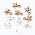 Small Starfish Charm Pendants in 2 Metal Finish Options view 4