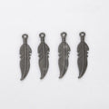 Curved Feather Metal Charms in Seven Finishes for Jewelry Making view 4