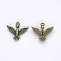 Bronze Gold and Silver Flying Eagle Charms for Jewelry Making view 4