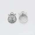 Round Feather Owl Charm Metal Pendant for Jewelry Making view 4