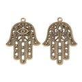Hamsa Hand Charm Pendants in 2 Metal Finish Options view 4