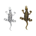 Textured Gecko Charm Metal Pendant for Jewelry Making view 4