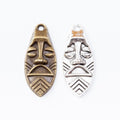 Egyptian Mask Charm Alloy Jewelry Making Component in 2 Finish Options view 4