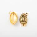 American Football Metal Charm for Jewelry Making in 3 Visible Finishes view 4