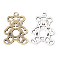 Openwork Teddy Bear Antique Metal Charms Jewelry Findings view 4