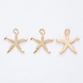 Textured Starfish Charm Metal Jewelry Making Pieces view 4