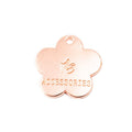 Flower Message Tag Charm In 4 Metal Finishes For Jewelry Making view 4
