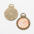 Roman Numeral Clock Charm in 4 Metal Finishes for Jewelry Making view 4