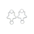 Star Connector with an open five-point star with loops at both ends in 3 Metal Finishes view 4
