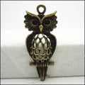 Long Owl Charm in 2 Metal Finishes for Jewelry Making view 4