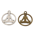 Meditation Pose Charm In 2 Metal Finishes For Jewelry Making view 4