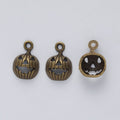 Jack O Lantern Metal Charm 3 Finish Options Craft Supply view 4
