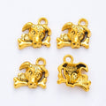 Dog Biting Bone Charm Metal Jewelry Making Component view 4
