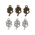 Four Leaf Clover Charms in Antique Bronze, Antique Silver view 4