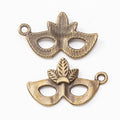 Leaf Masquerade Mask Charm in Three Metallic Finishes view 4