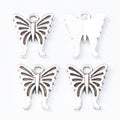Openwork Butterfly Charms in Four Metal Finishes for Jewelry Making view 4
