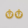 Vintage Finish Metal Rope Circle Anchor Charms in 4 Style Options view 4