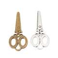Vintage Scissors Metal Charms in Antique Bronze and Silver view 4