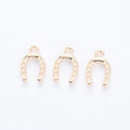 Horseshoe Metal Charms in Four Finishes for Jewelry Making view 4