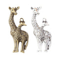 Pair Of Giraffes Charm Metal Jewelry Making Pieces view 4