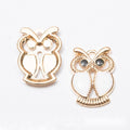 Enamel Owl Charm Gold-Tone Metal Pendant in Six Colors view 4