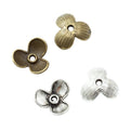 Three-Petal Flower Bead Caps in Two Antique Finishes view 4