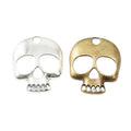 Flat Cutout Skull Metal Charms in Two Antique Finishes view 4