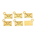 Heart Seal Envelope Metal Charm in 4 Distinct Finishes for Jewelry Making view 4