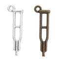 Medical Tuning Fork Metal Charm in Two Antique Finishes view 4