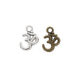 Om Symbol Cutout Metal Charm in 2 Pictured Finishes view 4