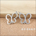 Open Outline Butterfly Metal Charms in Two Finishes view 4