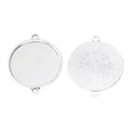 Double Loop 25mm Round Cabochon Connector Trays in Three Finishes view 4