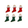 Enamel Christmas Stocking Alloy Charm in 2 Pictured Options view 4