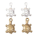 Striped Shell Turtle Metal Charms in 2 Pictured Finishes view 4