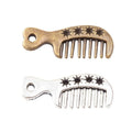 Detailed Comb Charm Pendants in 2 Metal Finish Options view 4