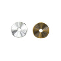 Faceted Disc Spacer Beads in Antique Bronze and Silver Finishes view 4