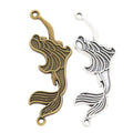 Flowing Mermaid Double Loop Connector in Two Finishes view 4