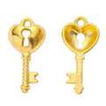 Heart Bow Skeleton Key Charms In Three Finishes For Jewelry Making view 4