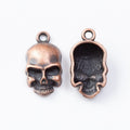 Sculpted Skull Metal Charms in Five Antique Finishes view 4