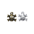 Skull and Crossbones Metal Charms in Two Finishes for Jewelry Making view 4
