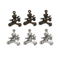 Campfire Log Charms in Antique Bronze, Antique Silver view 4